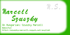 marcell szuszky business card
